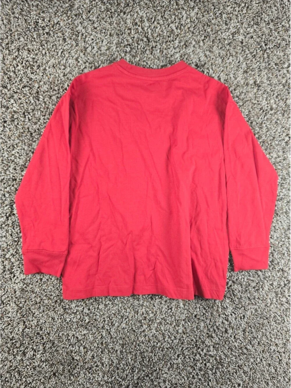 Old Navy Boys Sz S Oversized Long Sleeve T Shirt Solid Red NEW